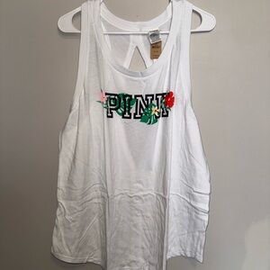 PINK Victoria's Secret White Tank Top